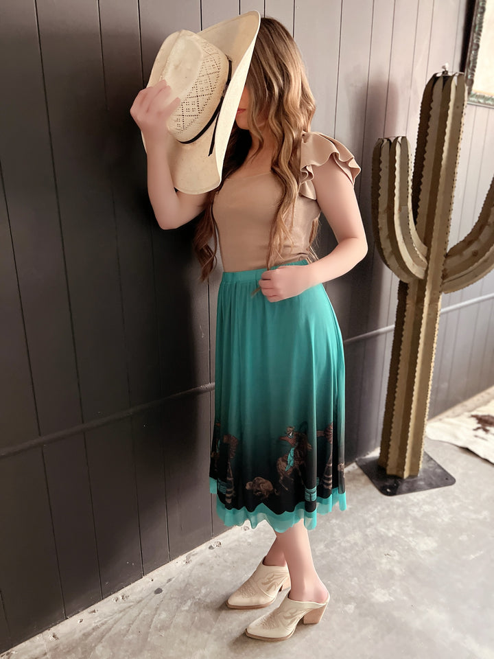 Miim Bree Ivory Western Style Boot Stitch Mule