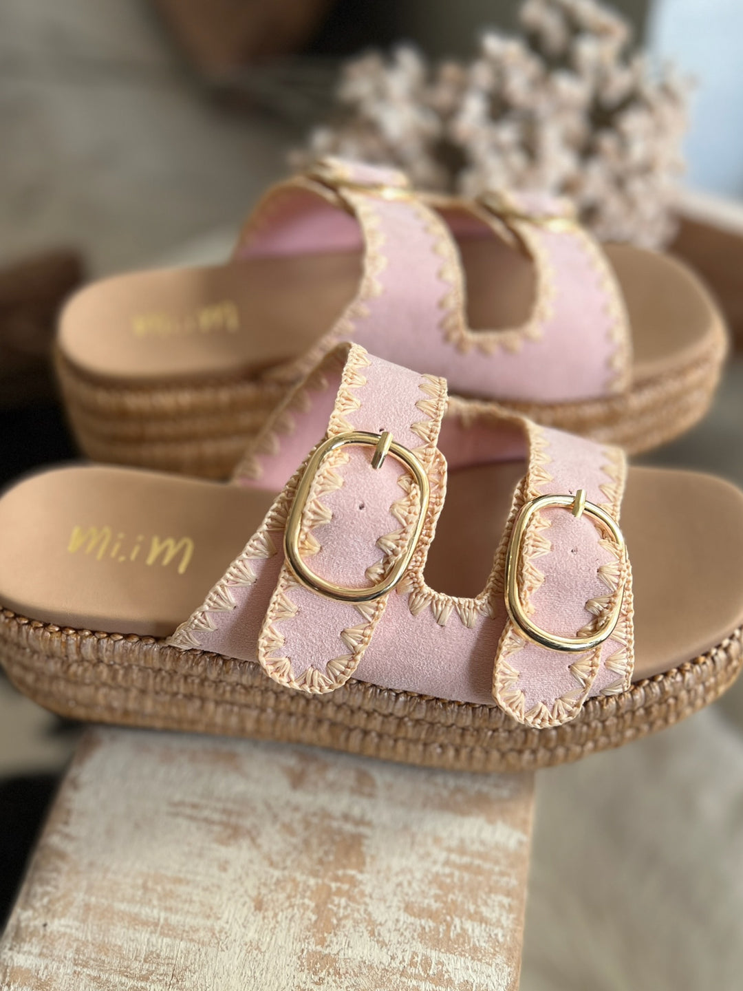 Miim Heidi Pink Platform Sandals*