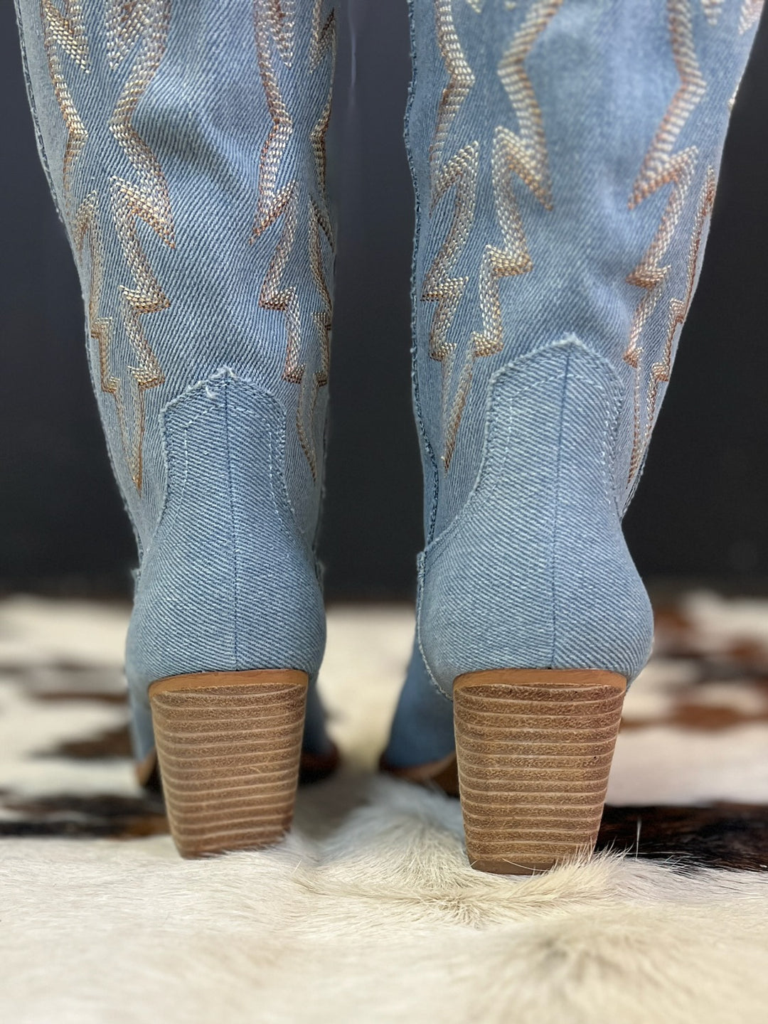 Miim Indigo Denim Boots