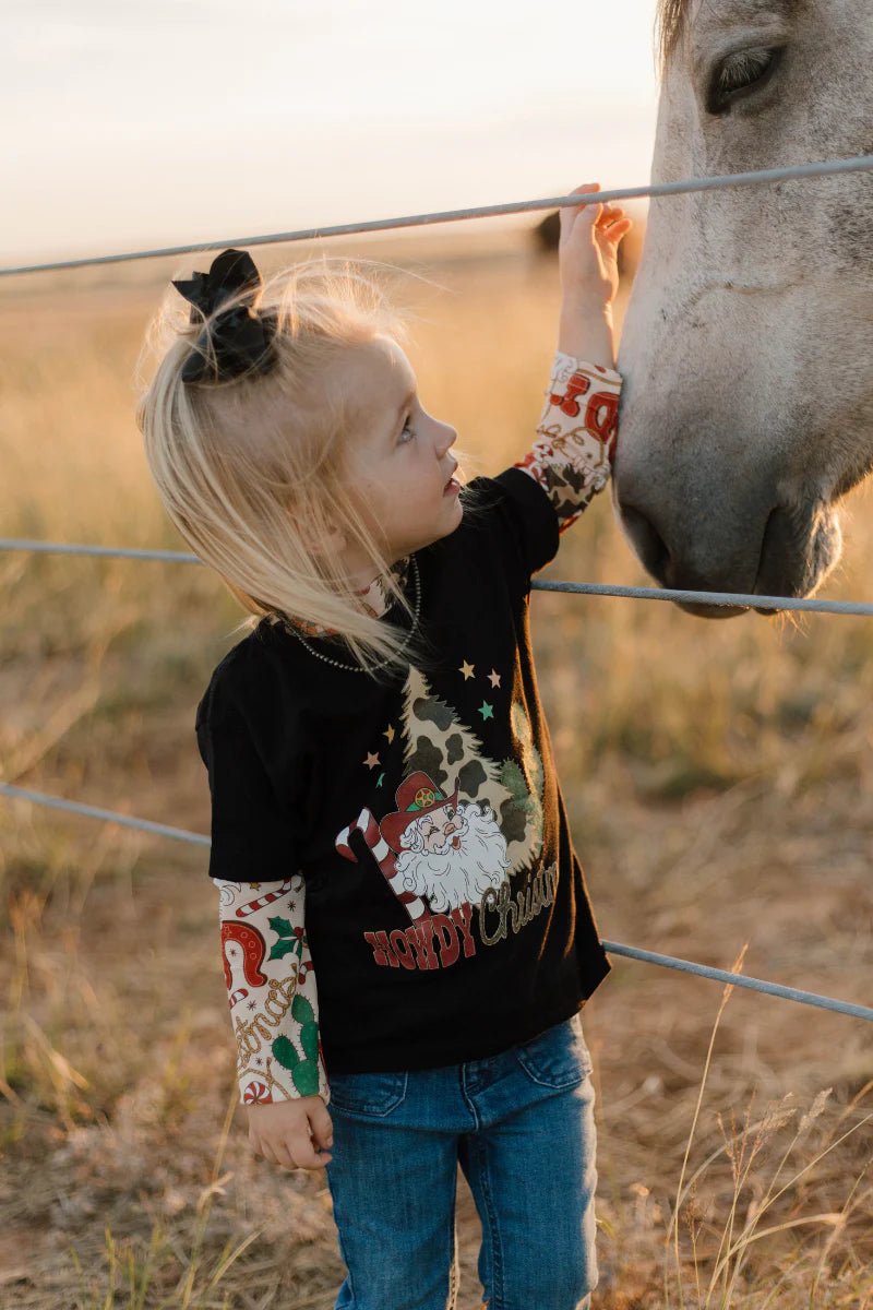 KIDS Sterling Kreek Howdy Santa Tee