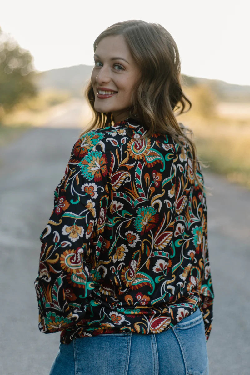 Sterling Kreek Painted Paisley Top