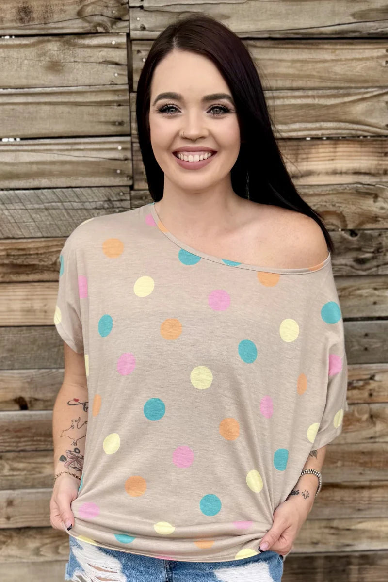 Sterling Kreek Pastel Polka Top