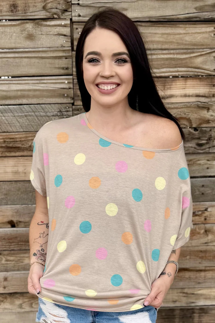 Sterling Kreek Pastel Polka Top
