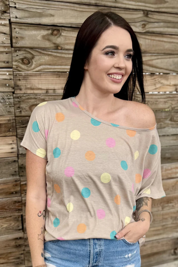 Sterling Kreek Pastel Polka Top