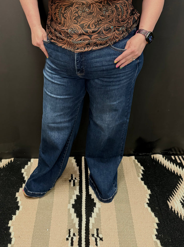 PLUS TC High Rise DW Wide Leg Jeans