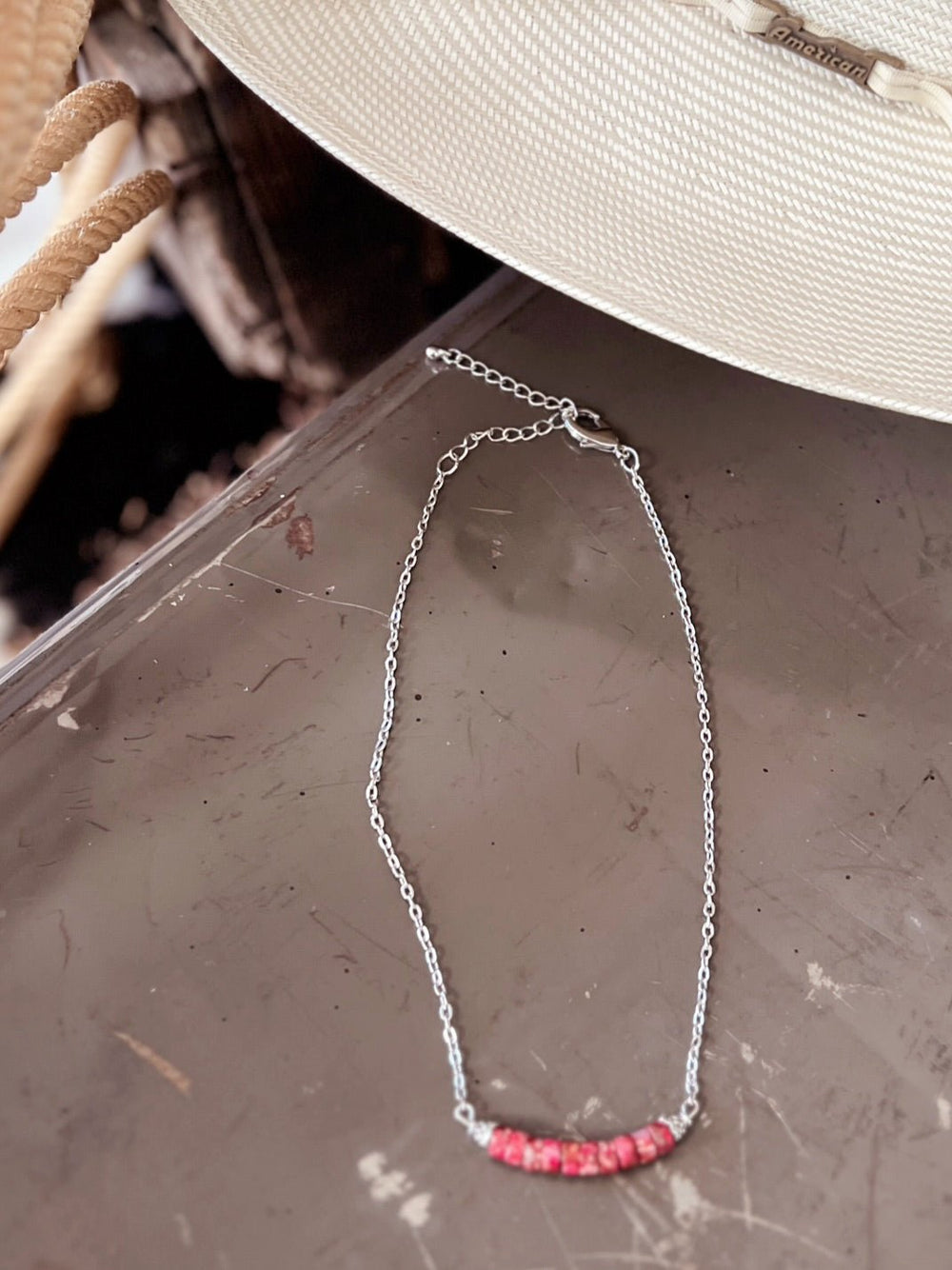 Handmade Red Gemstone Necklace | gussieduponline