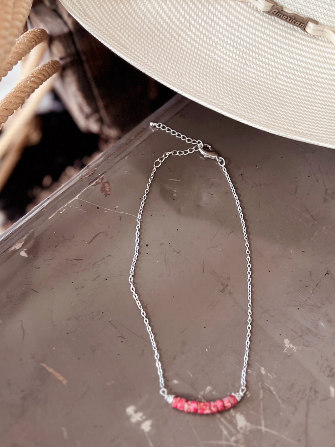 Handmade Red Gemstone Necklace | gussieduponline