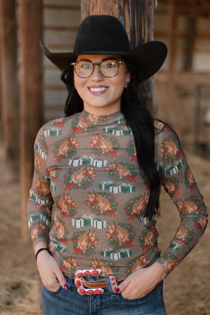 Sterling Kreek Ribbons On The Range Mesh Top*