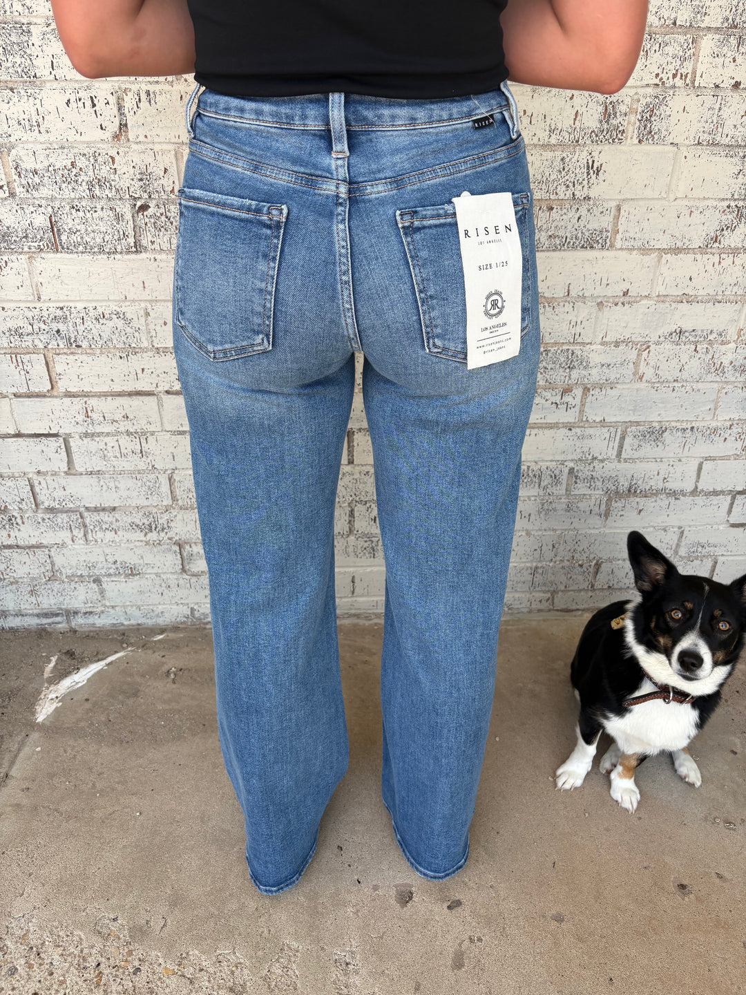 Risen High Rise Wide Leg Jean