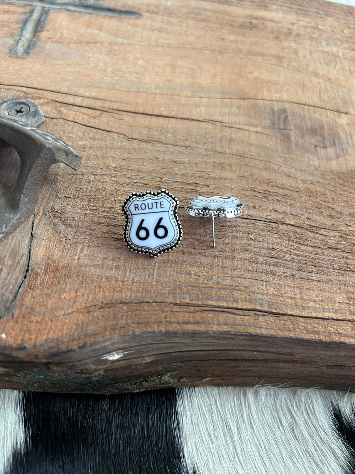 Route 66 Sign Post Earrings