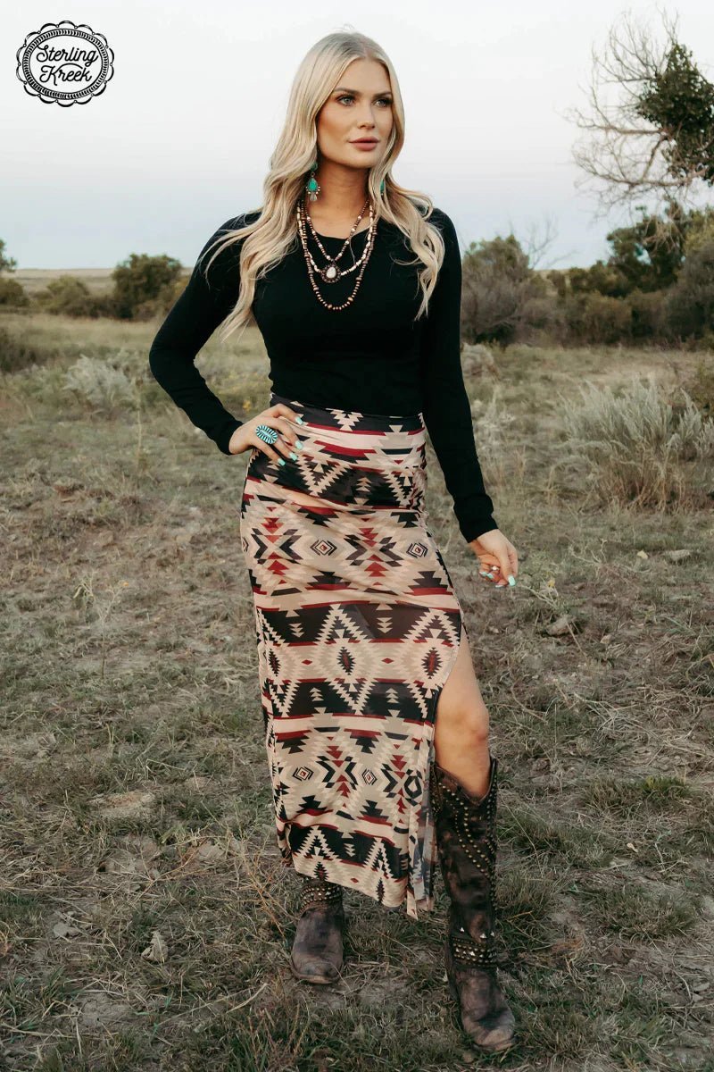 PLUS Santa Fe Slit Skirt | gussieduponline