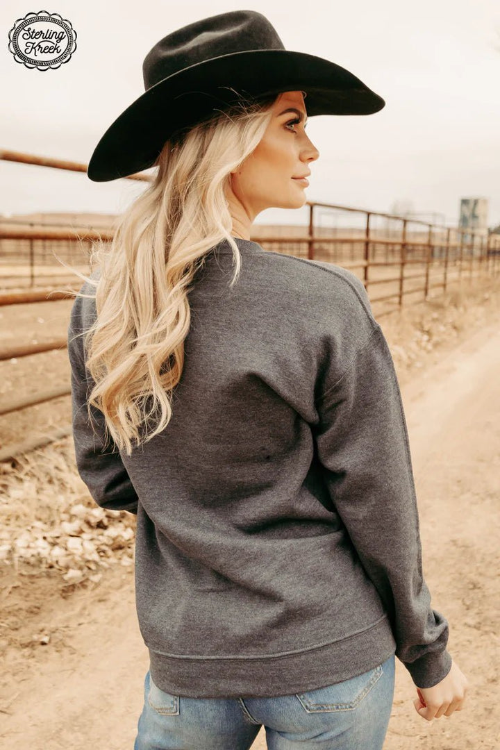 PLUS Steer Wrestler Sweatshirt | gussieduponline