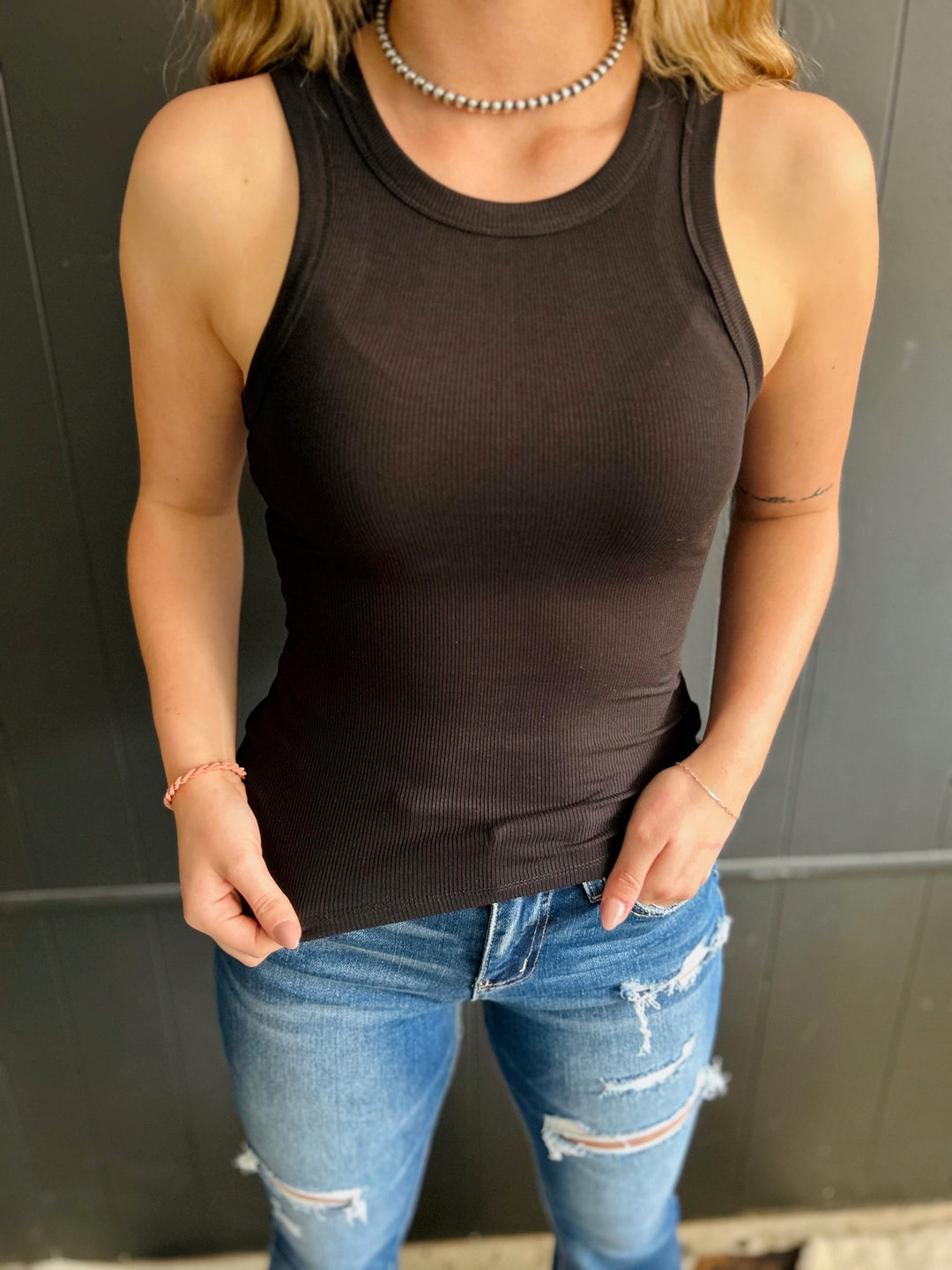 Scoop Neck Ribbed Butter Soft Tank - 2 Colors