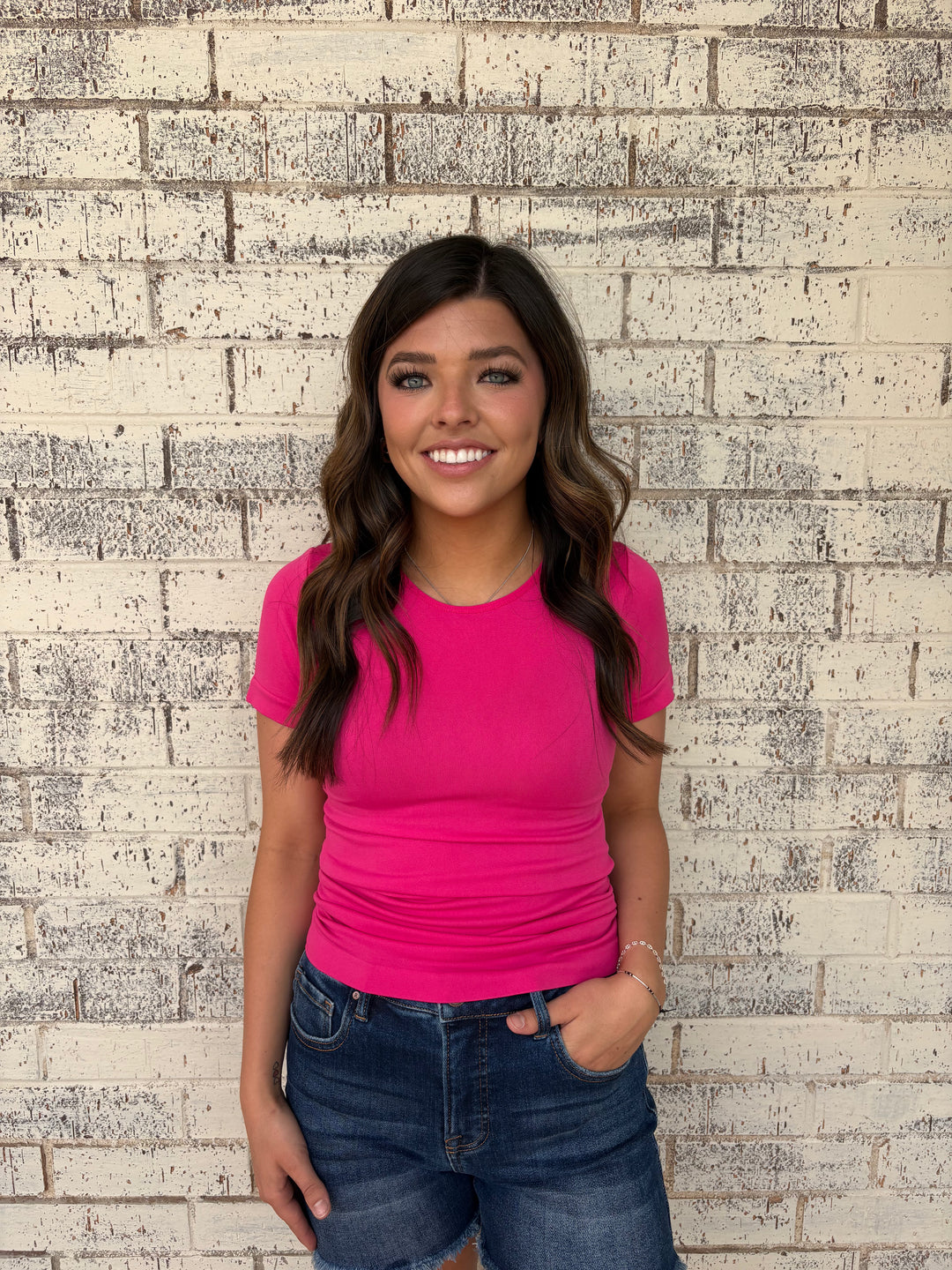 Seamless Round Neck Short Sleeve Top - 5 Colors