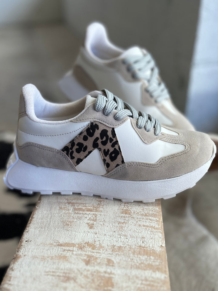 Smith Tan Leopard Sneakers