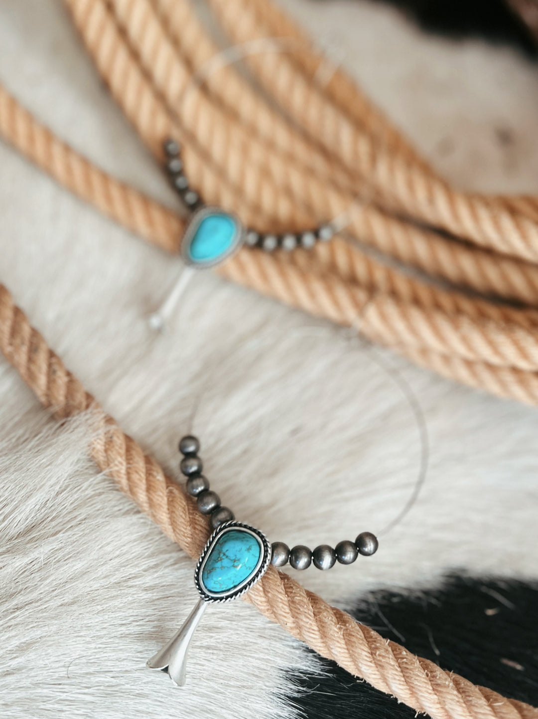 Squash Turquoise Hoop Earrings | gussieduponline