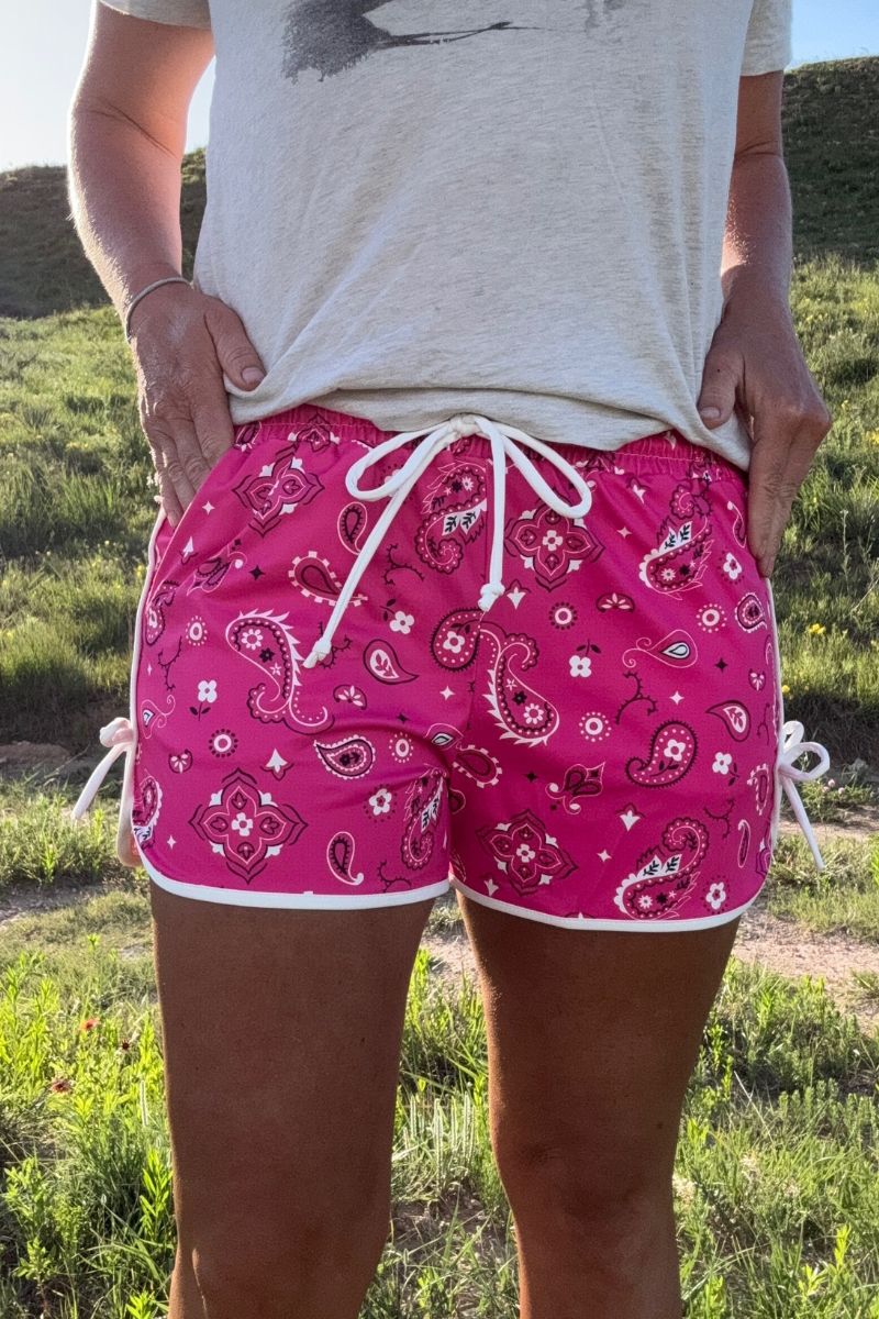 Sterling Kreek Bandana Babe Hot Pink Shorts