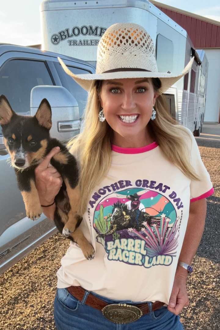 Sterling Kreek Barrel Racer Land Ringer Tee