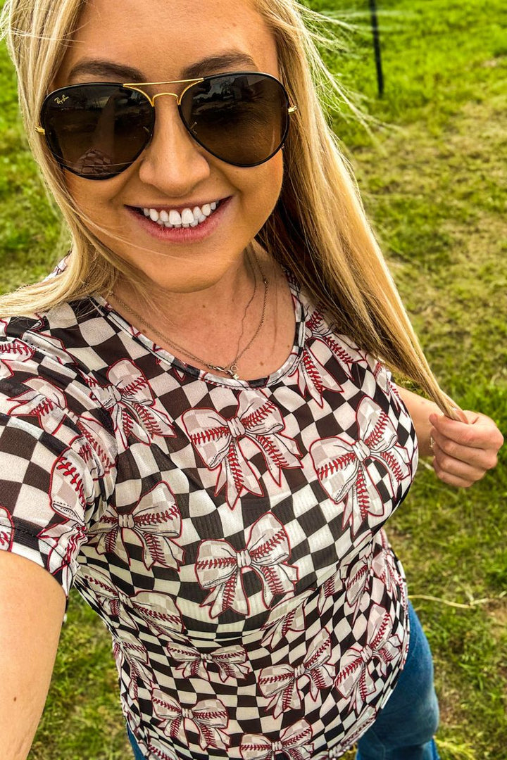 Sterling Kreek Dirt & Diamonds Short Sleeve Mesh Top