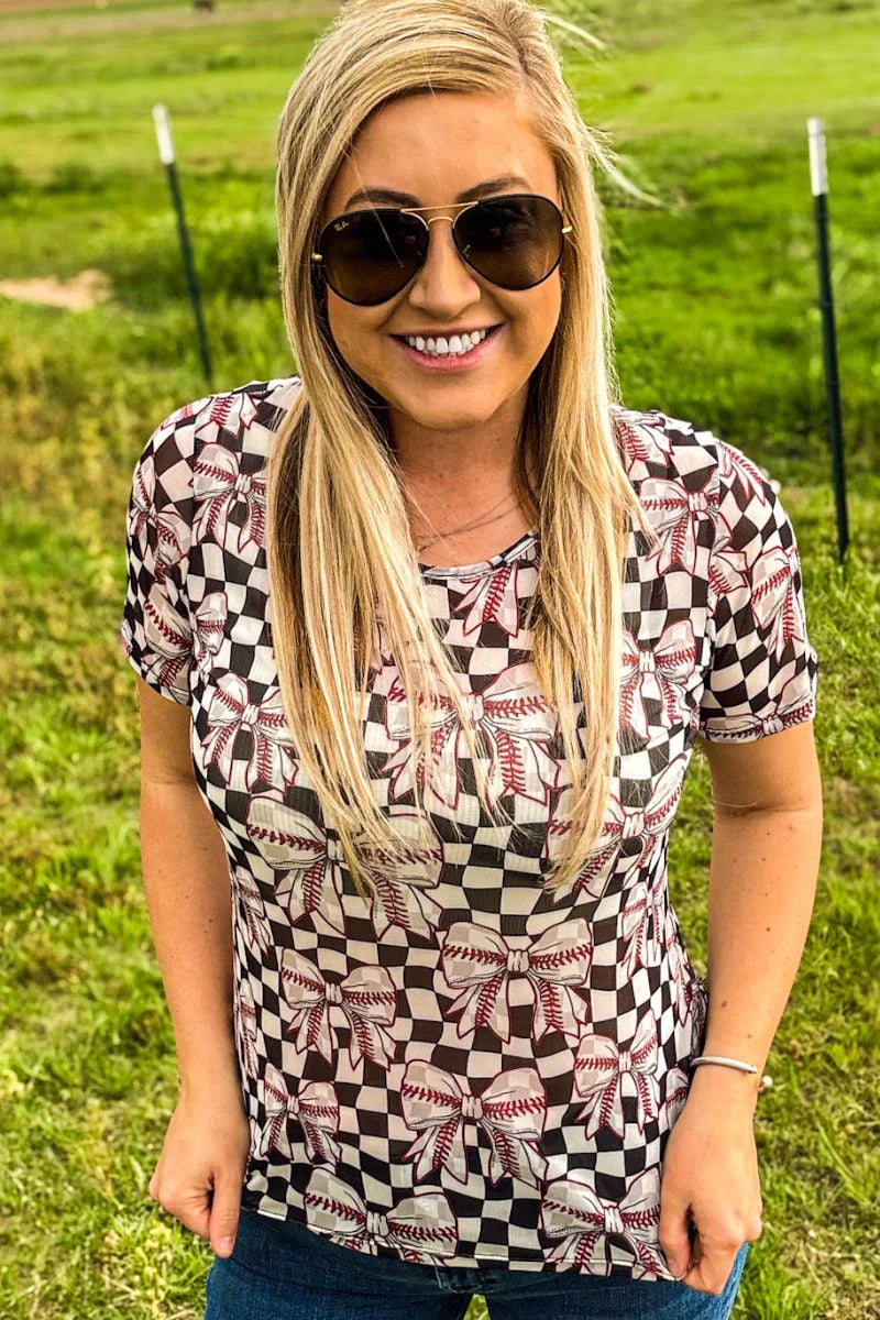 Sterling Kreek Dirt & Diamonds Short Sleeve Mesh Top