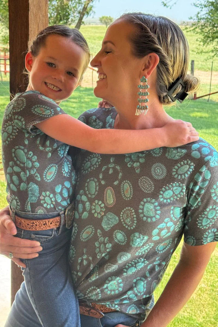 Sterling Kreek Forever In Turquoise Crew Neck Top