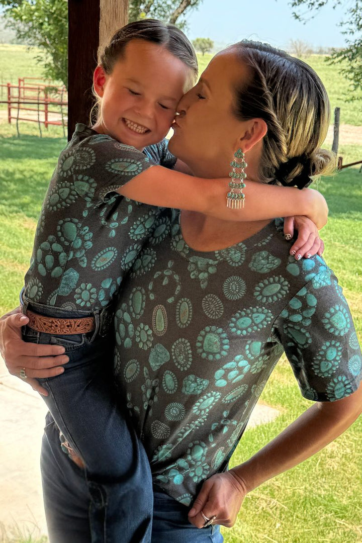 Sterling Kreek Forever In Turquoise Crew Neck Top