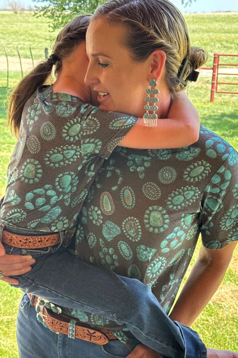 Sterling Kreek Forever In Turquoise Crew Neck Top