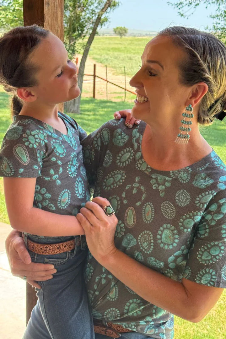 Sterling Kreek Forever In Turquoise Crew Neck Top