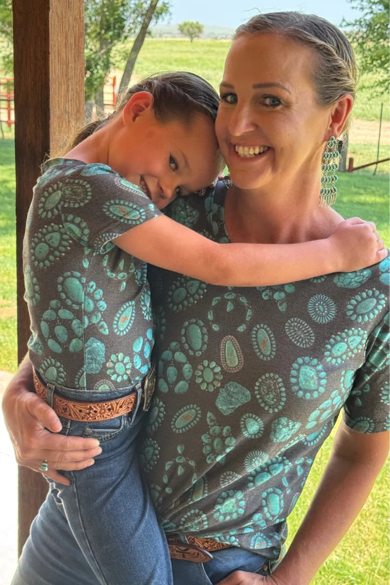 Sterling Kreek Forever In Turquoise Crew Neck Top