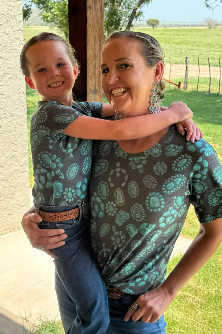 Sterling Kreek Forever In Turquoise Crew Neck Top