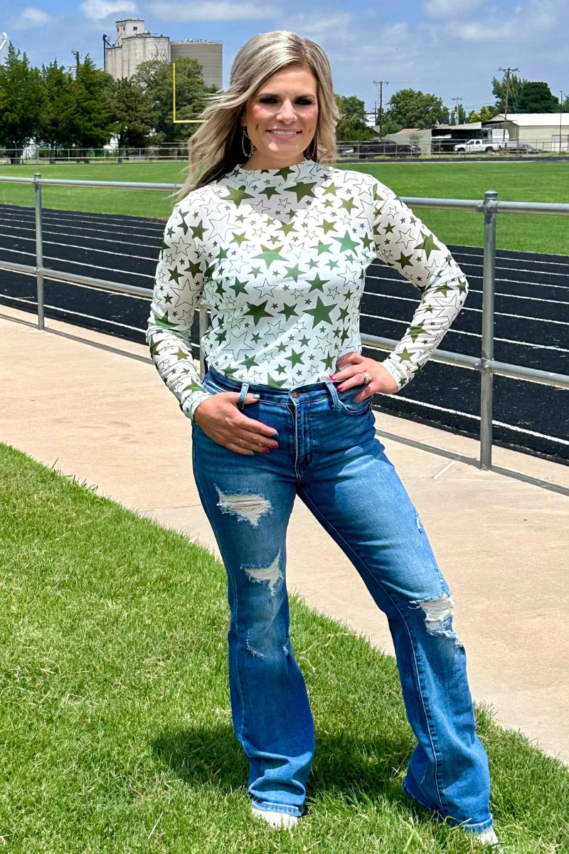 Sterling Kreek Go Team Go Green Mesh Top