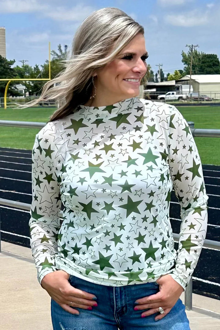 Sterling Kreek Go Team Go Green Mesh Top