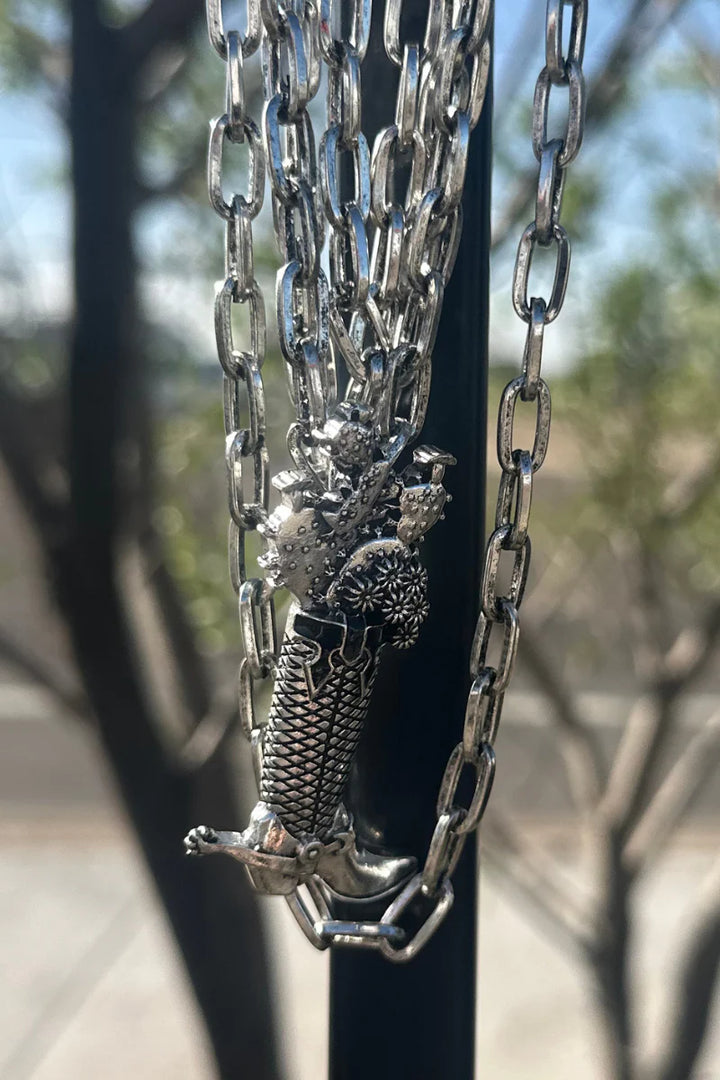 Sterling Kreek Head Over Boots Necklace