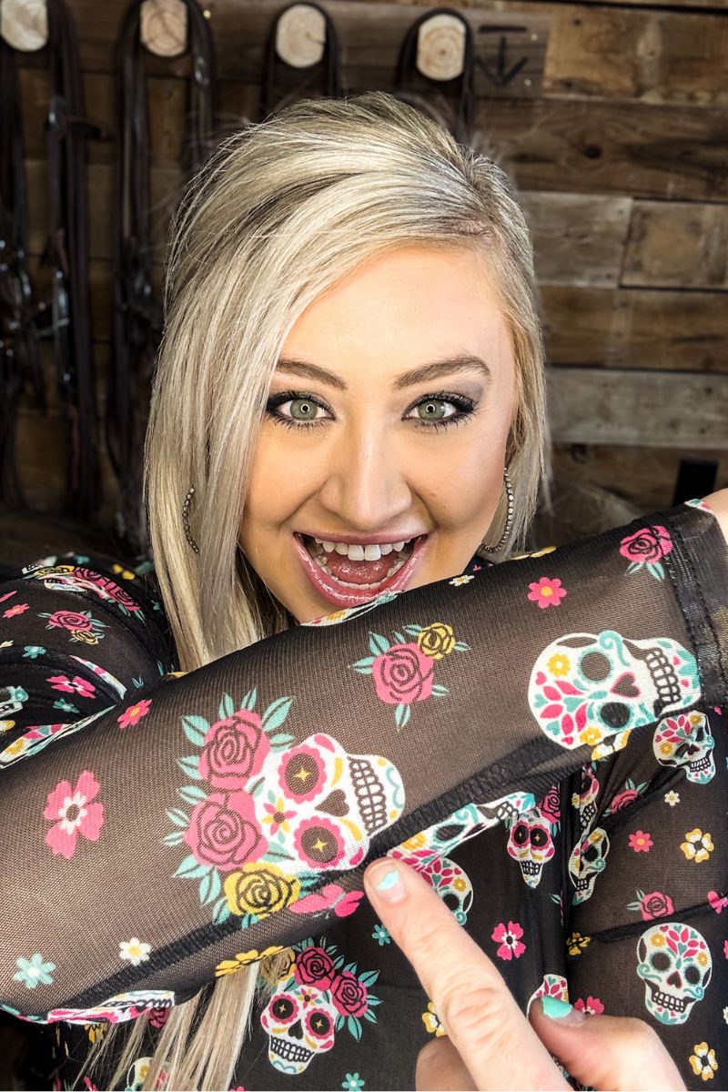 Sterling Kreek Life Is Brief Mesh Top