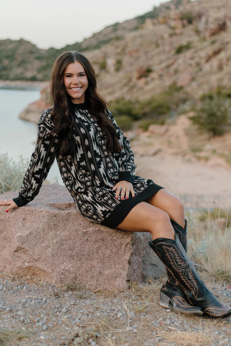 Sterling Kreek Montana Aztec Sweater Dress