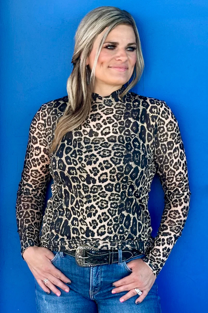 Sterling Kreek Sideline Spirit Gold Mesh Top