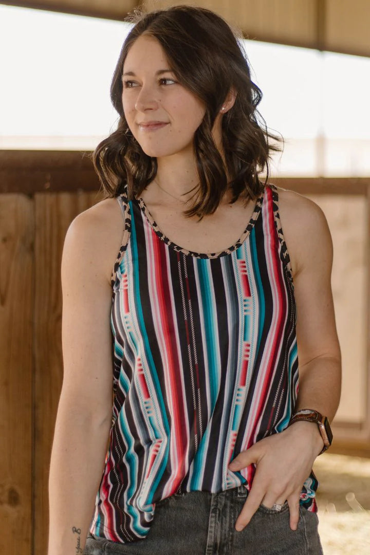 Plus Somewhere In Serape Tank Top