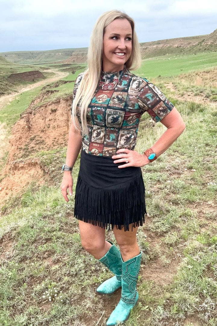 Sterling Kreek Vintage Rodeo Mesh Top