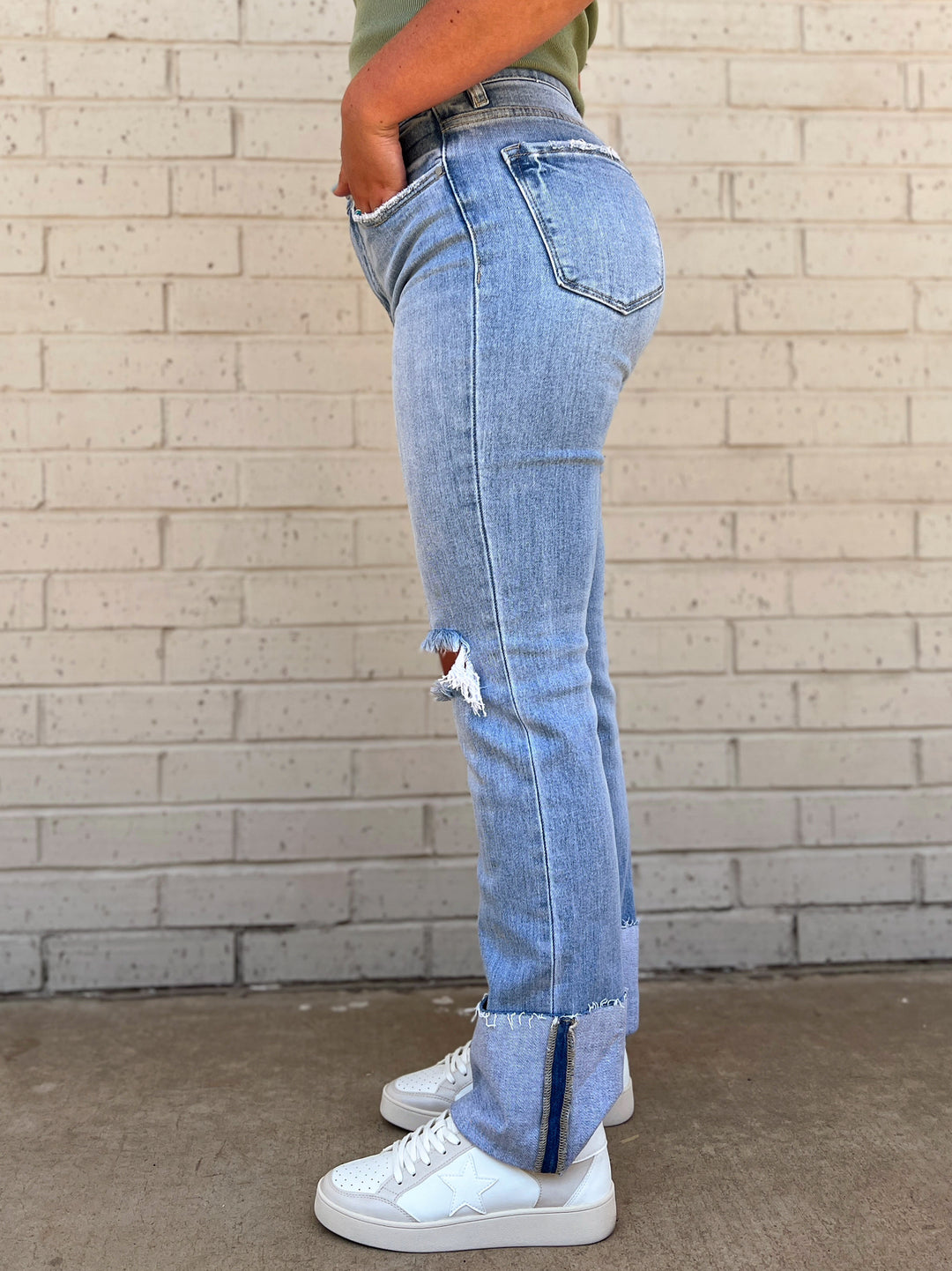 Straight From You Cuffed Jeans | gussieduponline