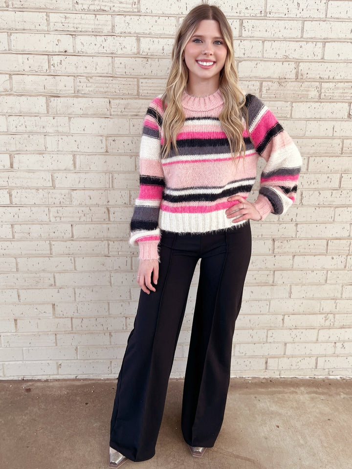 Striped Mohair Sweater - 2 Colors | gussieduponline