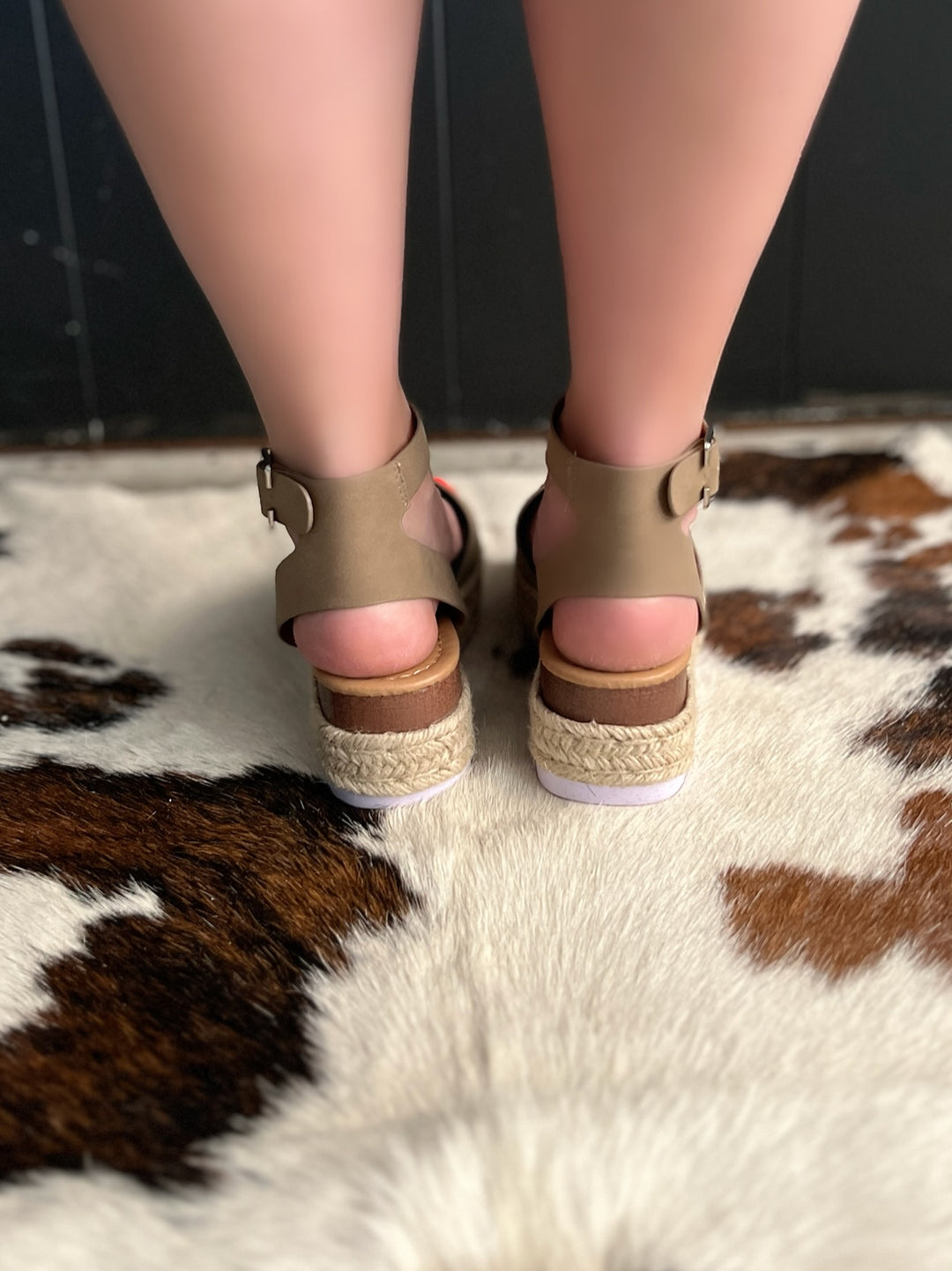 Taupe Sensational Platform Sandal