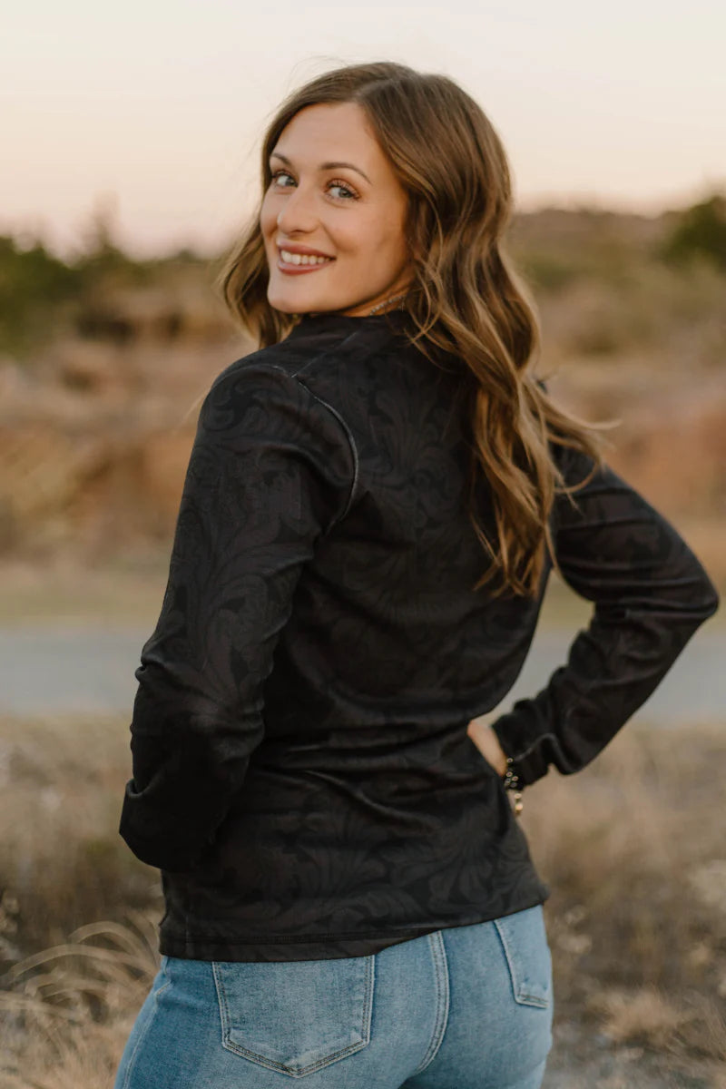 Sterling Kreek Tooled In Black Pullover