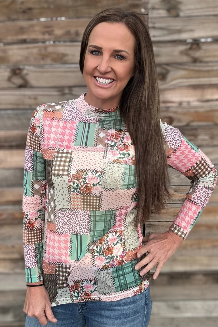 Sterling Kreek Mosaic Spring Mesh Top