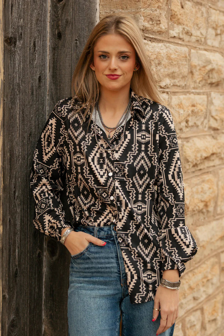 Sterling Kreek Sundown Smoke Button Up Top