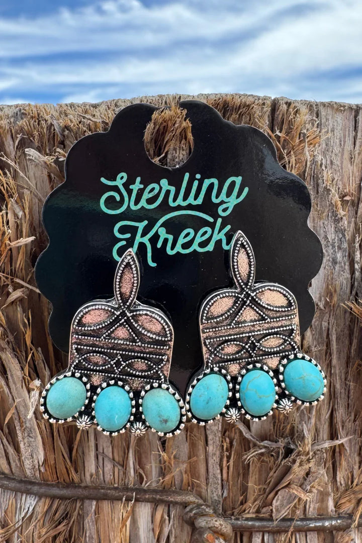 Sterling Kreek Stitched In Stone Earrings