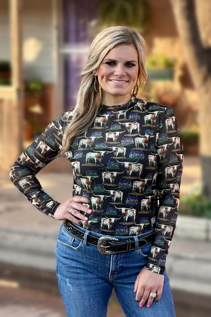 Sterling Kreek Somewhere In Texas Mesh Top