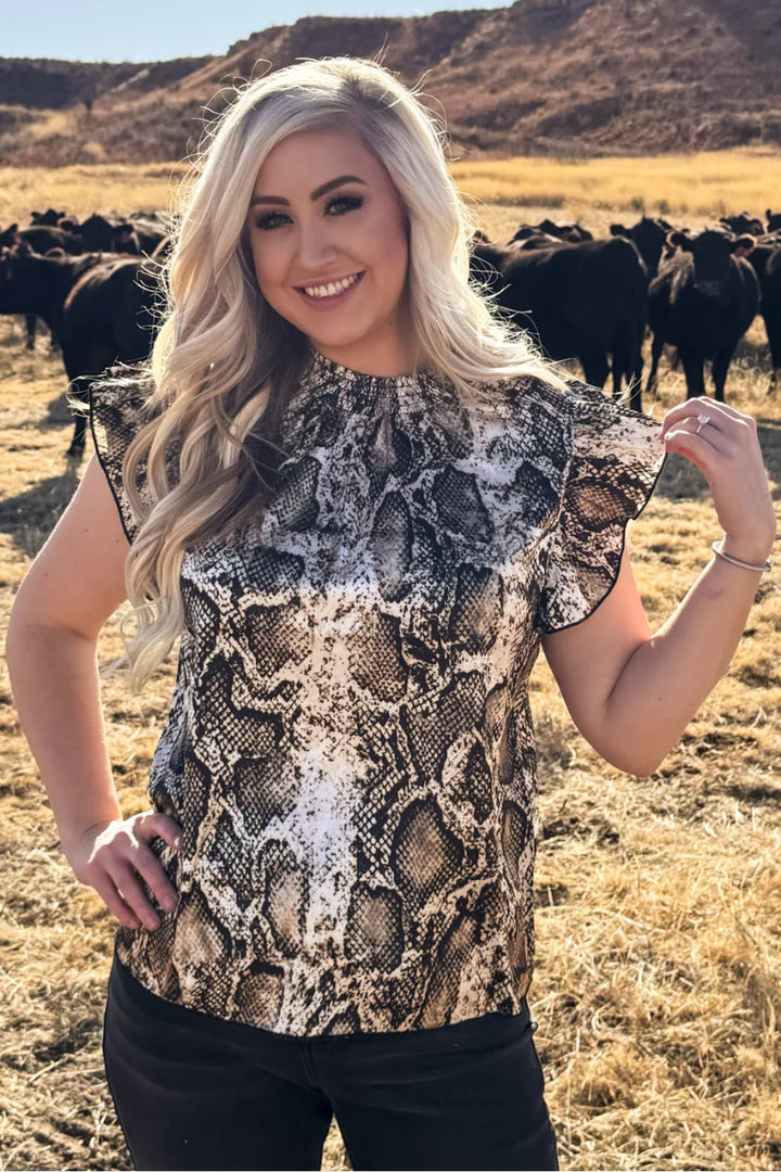 Sterling Kreek Babydoll Snake Top