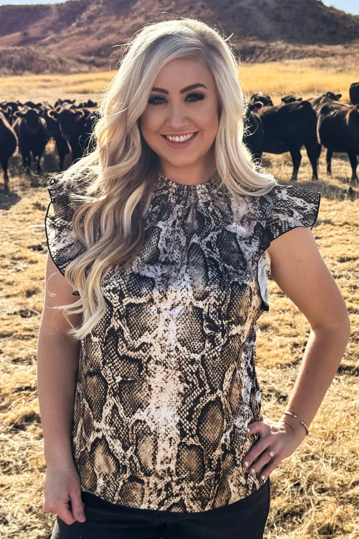 Sterling Kreek Babydoll Snake Top