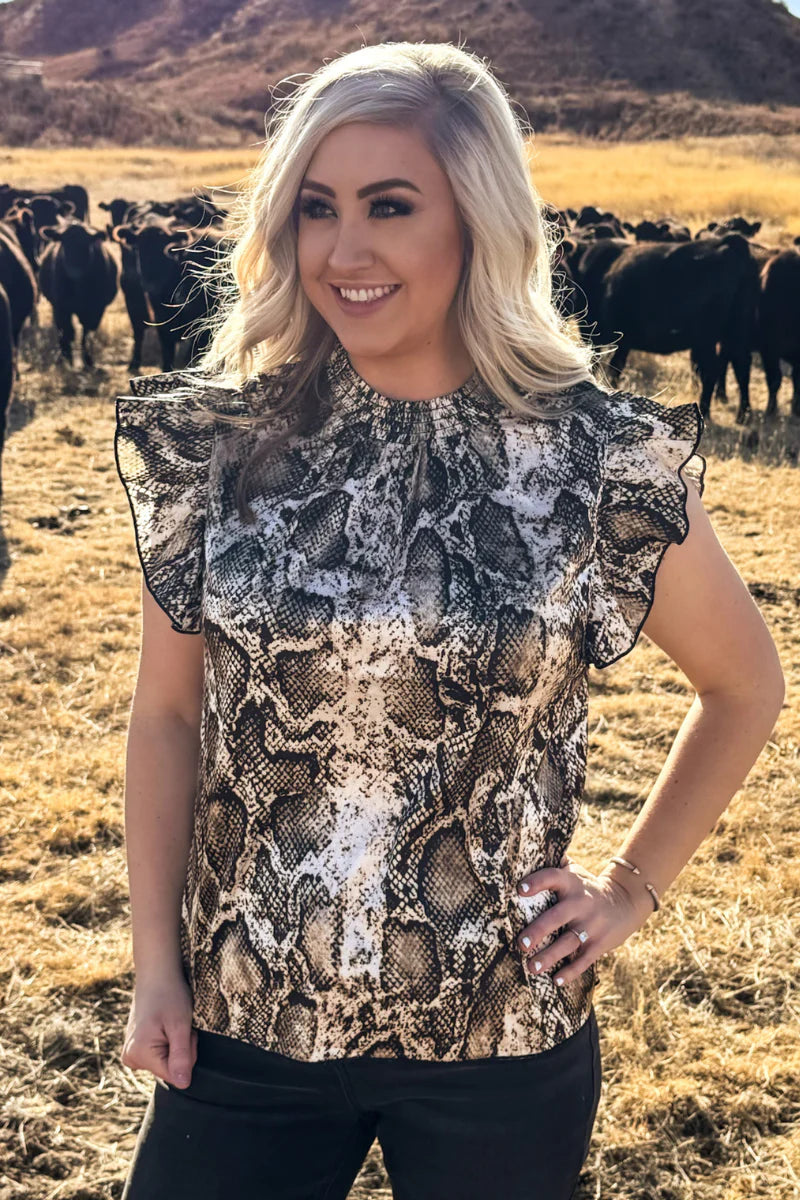 Sterling Kreek Babydoll Snake Top