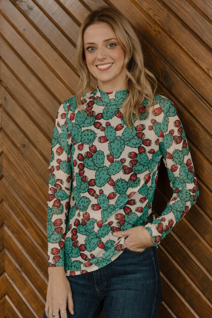 Sterling Kreek Cactus County Mesh Top